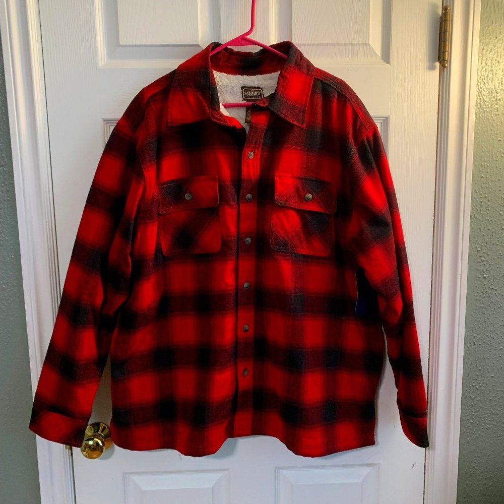 Schmidt Workwear Men's Lined Flannel Jacket in XL